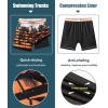 imageAPTRO Mens Swim Trunks with Compression Liner 5 Inch Bathing Suit Beach SwimsuitsH1 Palm Orange