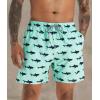 imageAPTRO Mens Swim Trunks with Compression Liner 5 Inch Bathing Suit Beach SwimsuitsH4shark