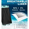 imageAPTRO Mens Swim Trunks with Compression Liner 5 Inch Bathing Suit Beach SwimsuitsH4shark