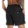 imageAPTRO Mens Swim Trunks with Compression Liner 5 Inch Bathing Suit Beach SwimsuitsI2 Black Flamingo