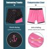 imageAPTRO Mens Swim Trunks with Compression Liner 5 Inch Bathing Suit Beach SwimsuitsI6 Anchor