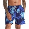 imageAPTRO Mens Swim Trunks with Compression Liner 5 Inch Bathing Suit Beach SwimsuitsM01 Palm Blue