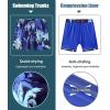 imageAPTRO Mens Swim Trunks with Compression Liner 5 Inch Bathing Suit Beach SwimsuitsM01 Palm Blue