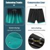 imageAPTRO Mens Swim Trunks with Compression Liner 5 Inch Bathing Suit Beach SwimsuitsM04 Gradient Green
