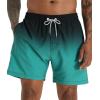 imageAPTRO Mens Swim Trunks with Compression Liner 5 Inch Bathing Suit Beach SwimsuitsM04 Gradient Green