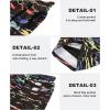 imageAPTRO Mens Swim Trunks with Compression Liner 5 Inch Bathing Suit Beach SwimsuitsM5blackgriffiti Dazzling