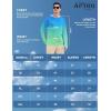 imageAPTRO Mens UPF 50 Sun Protection Long Sleeve Hoodie Shirts UV Outdoor Fishing Shirts SPF Rash Guard Shirts for MenMs13 Green