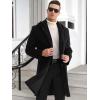 imageAPTRO Mens Wool Trench Coat Winter Hoodie Coat Premium Business Wool JacketHoodie Black