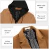 imageAPTRO Mens Wool Trench Coat Winter Hoodie Coat Premium Business Wool JacketHoodie Camel