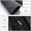 imageAPTRO Mens Wool Trench Coat Winter Hoodie Coat Premium Business Wool JacketHoodie Gray
