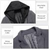 imageAPTRO Mens Wool Trench Coat Winter Hoodie Coat Premium Business Wool JacketHoodie Gray