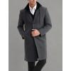 imageAPTRO Mens Wool Trench Coat Winter Hoodie Coat Premium Business Wool JacketHoodie Gray