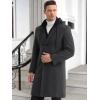 imageAPTRO Mens Wool Trench Coat Winter Hoodie Coat Premium Business Wool JacketHoodie Gray