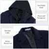 imageAPTRO Mens Wool Trench Coat Winter Hoodie Coat Premium Business Wool JacketHoodie Navy