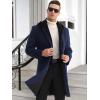 imageAPTRO Mens Wool Trench Coat Winter Hoodie Coat Premium Business Wool JacketHoodie Navy