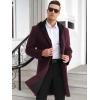 imageAPTRO Mens Wool Trench Coat Winter Hoodie Coat Premium Business Wool JacketHoodie Wine