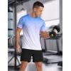 imageMens Athletic TShirt Performance Gym Shirt Quick Dry Moisture Wicking Running Workout Short Sleeve Tops01 Gradient Blue