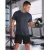 imageMens Athletic TShirt Performance Gym Shirt Quick Dry Moisture Wicking Running Workout Short Sleeve TopsBlack