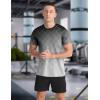 imageMens Athletic TShirt Performance Gym Shirt Quick Dry Moisture Wicking Running Workout Short Sleeve TopsGradient Black