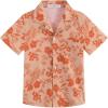 imageAPTRO Boys Hawaiian Shirt Tropical Beach Casual Summer Shirt with Pocket Short Sleeve 415 YearsKf05 Red Floral