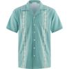 imageAPTRO Mens Cuban Guayabera Shirts Short Sleeve Casual Button Down Summer Shirt Beach Vacation TopsGreen