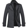 imageAPTRO Mens Pea Coat Wool Jacket Windbreaker Single Breasted Winter Coat11elegant Grey