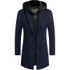 imageAPTRO Mens Wool Trench Coat Winter Hoodie Coat Premium Business Wool JacketHoodie Navy