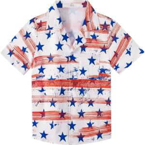imageAPTRO Boys Hawaiian Shirt Tropical Beach Casual Summer Shirt with Pocket Short Sleeve 415 YearsKs31flag