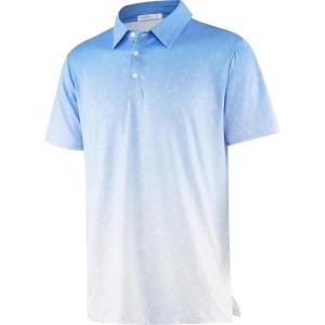 imageAPTRO Mens Polo Shirt Short Sleeve Performance Golf Shirts Moisture Wicking Dry Fit Casual QuickDry TShirt037 Gradient Blue