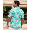 imageAPTRO Mens Hawaiian Shirt Short Sleeve Tropical Vacation Button Down Beach Floral Palm ShirtsHw023 Flamingogreen