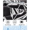 imageAPTRO Mens Hawaiian Shirt Short Sleeve Tropical Vacation Button Down Beach Floral Palm ShirtsHw024monstera Black