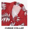 imageAPTRO Mens Hawaiian Shirt Short Sleeve Tropical Vacation Button Down Beach Floral Palm ShirtsHw024monstera Red