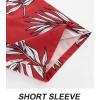 imageAPTRO Mens Hawaiian Shirt Short Sleeve Tropical Vacation Button Down Beach Floral Palm ShirtsHw024monstera Red