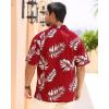 imageAPTRO Mens Hawaiian Shirt Short Sleeve Tropical Vacation Button Down Beach Floral Palm ShirtsHw024monstera Red
