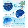 imageAPTRO Boys Swim Trunks with Compression Liner Beach Shorts Quick Dry Bathing Suits SwimwearS01gradient Blue