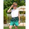 imageAPTRO Boys Swim Trunks with Compression Liner Beach Shorts Quick Dry Bathing Suits SwimwearS02gradient Green