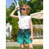 imageAPTRO Boys Swim Trunks with Compression Liner Beach Shorts Quick Dry Bathing Suits SwimwearS02gradient Green