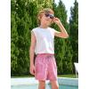imageAPTRO Boys Swim Trunks with Compression Liner Beach Shorts Quick Dry Bathing Suits SwimwearS03pink