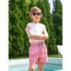 imageAPTRO Boys Swim Trunks with Compression Liner Beach Shorts Quick Dry Bathing Suits SwimwearS03pink