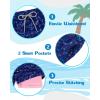 imageAPTRO Boys Swim Trunks with Compression Liner Beach Shorts Quick Dry Bathing Suits SwimwearS04navy
