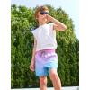 imageAPTRO Boys Swim Trunks with Compression Liner Beach Shorts Quick Dry Bathing Suits SwimwearS06gradient Pink Blue