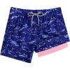 imageAPTRO Boys Swim Trunks with Compression Liner Beach Shorts Quick Dry Bathing Suits SwimwearS04navy