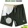 imageAPTRO Mens Swim Trunks 5 inch Board Shorts Quick Dry Bathing Suits with Mesh Lining Beach Swim Shorts with Zipper PocketsArmy Green