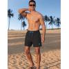 imageAPTRO Mens Swim Trunks 5 inch Board Shorts Quick Dry Bathing Suits with Mesh Lining Beach Swim Shorts with Zipper PocketsBlack