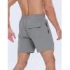 imageAPTRO Mens Swim Trunks 5 inch Board Shorts Quick Dry Bathing Suits with Mesh Lining Beach Swim Shorts with Zipper PocketsLight Gray