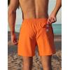 imageAPTRO Mens Swim Trunks 5 inch Board Shorts Quick Dry Bathing Suits with Mesh Lining Beach Swim Shorts with Zipper PocketsOrange