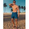 imageAPTRO Mens Swim Trunks 5 inch Board Shorts Quick Dry Bathing Suits with Mesh Lining Beach Swim Shorts with Zipper PocketsPeacock Blue