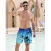 imageAPTRO Mens Swim Trunks Bathing Suit with Compression Liner Board Shorts Beach 5 inch Swimsuit 2 in 1 Swimwear Zipper PocketsLr01 Coconut Tree Blue