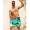 imageAPTRO Mens Swim Trunks Bathing Suit with Compression Liner Board Shorts Beach 5 inch Swimsuit 2 in 1 Swimwear Zipper PocketsLr02 Coconut Tree Green