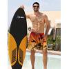 imageAPTRO Mens Swim Trunks Bathing Suit with Compression Liner Board Shorts Beach 5 inch Swimsuit 2 in 1 Swimwear Zipper PocketsLr03 Coconut Tree Orange